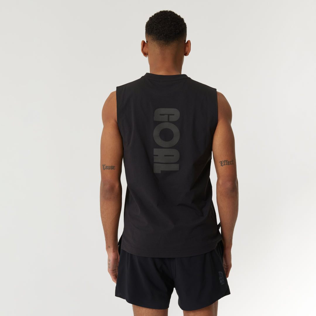 ゴールスタジオ メンズ エア ドライ スリーブレス ブラック