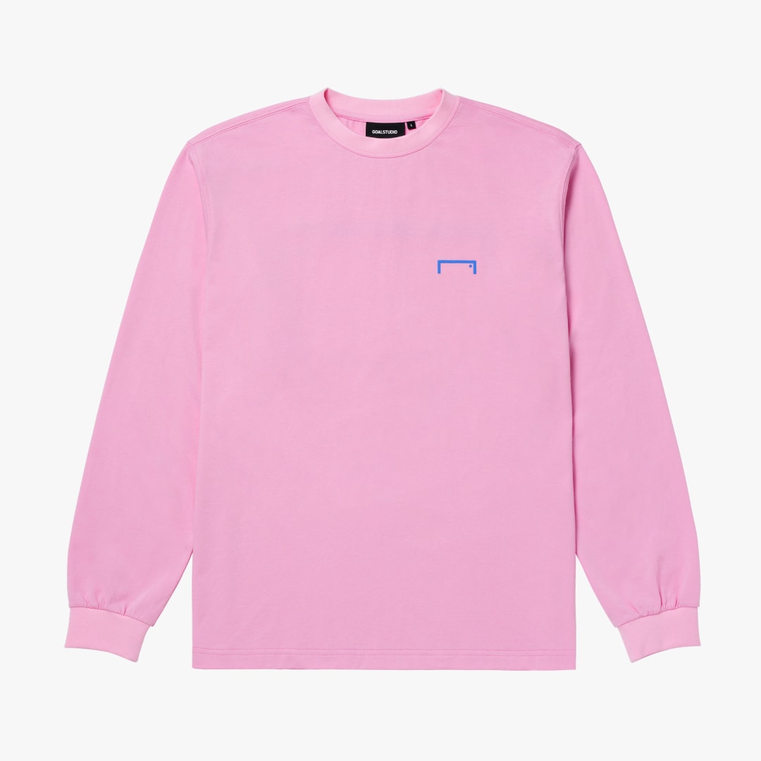 ゴールスタジオ エッセンシャル ゴール ビッグロゴ ロングスリーブ TEE ライトピンク