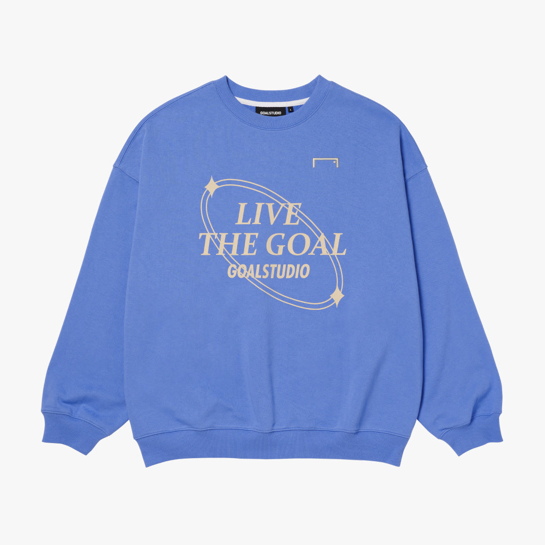 ゴールスタジオ オーバーフィット LIVE THE GOAL スウェット ライトブルー