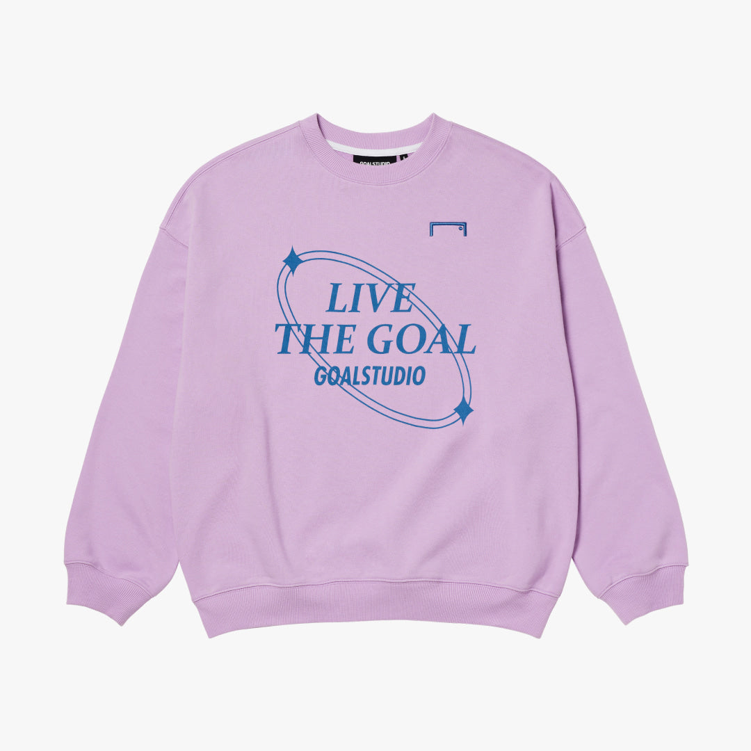 ゴールスタジオ オーバーフィット LIVE THE GOAL スウェット ライトパープル