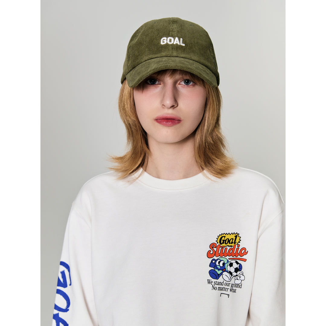 ゴールスタジオ エッセンシャル ゴール コーデュロイ キャップ オリーブ グリーン
