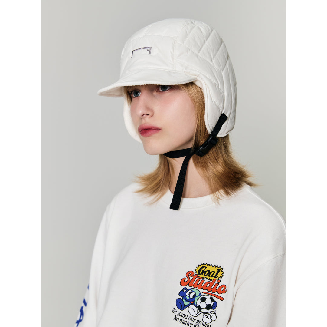 ゴールスタジオ スーパーボール キルト イアーフラップ キャップ オフ ホワイト