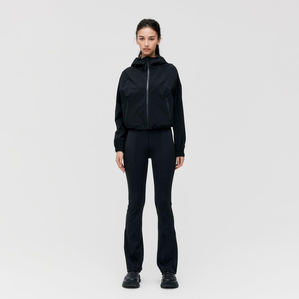 W'S 3LAYER CROPPED ACTIVE JACKET - BLACK