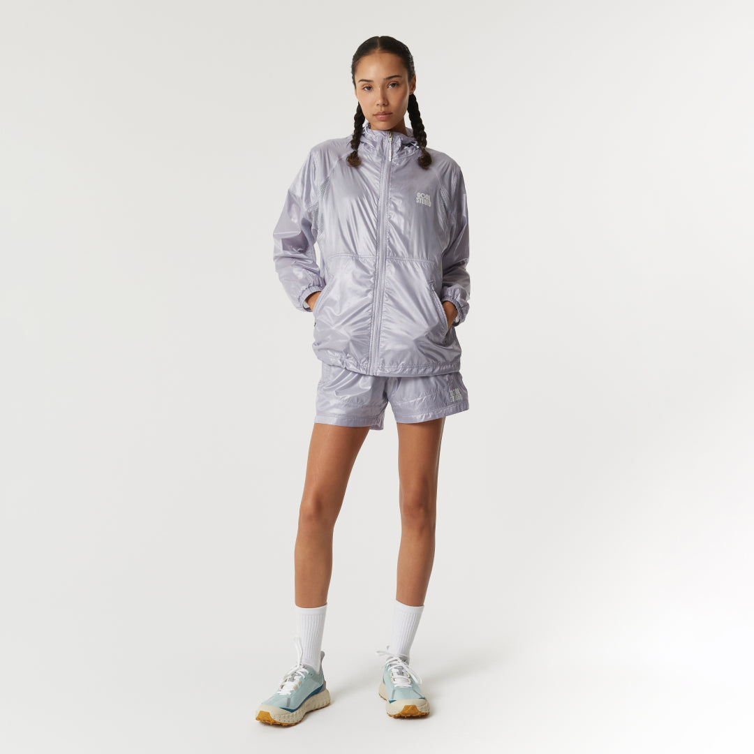 ゴールスタジオ グロッシー フーデッド ライトウェイト ジャケット ラベンダー