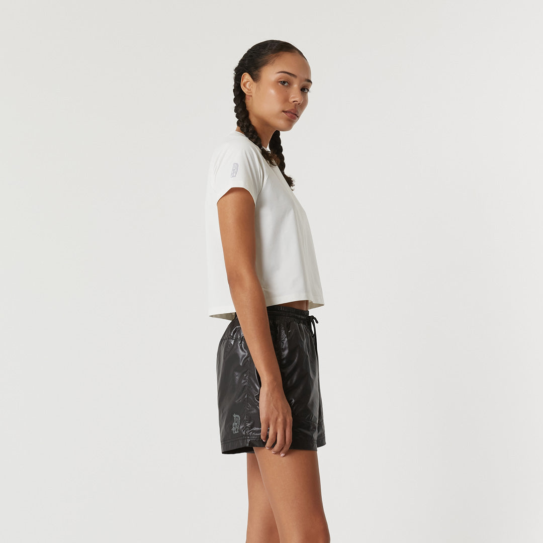 ゴールスタジオ グロッシー メッシュ ライン ショーツ ブラック