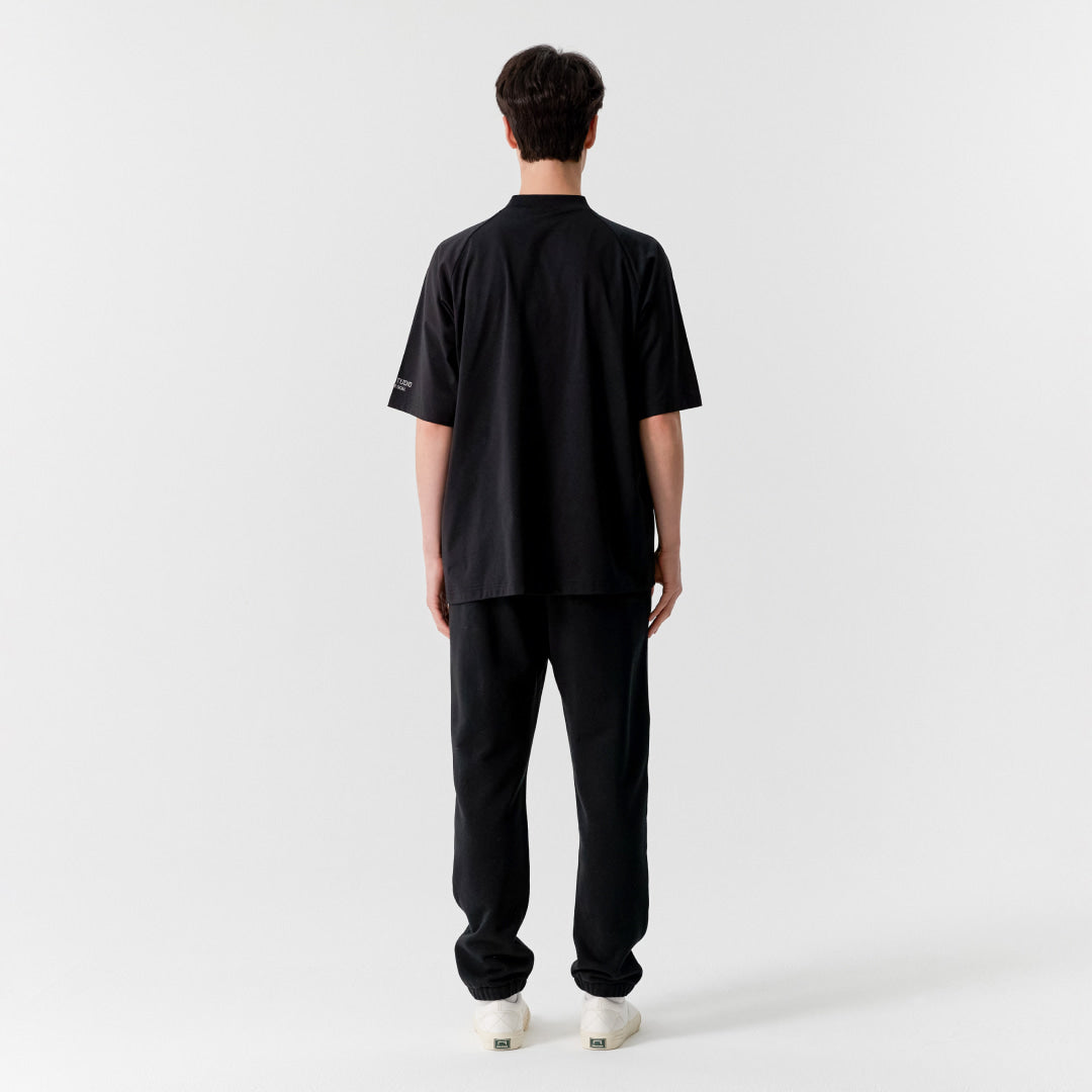 ゴールスタジオ エアドライ A-skin ヘンリーネック Tシャツ ブラック