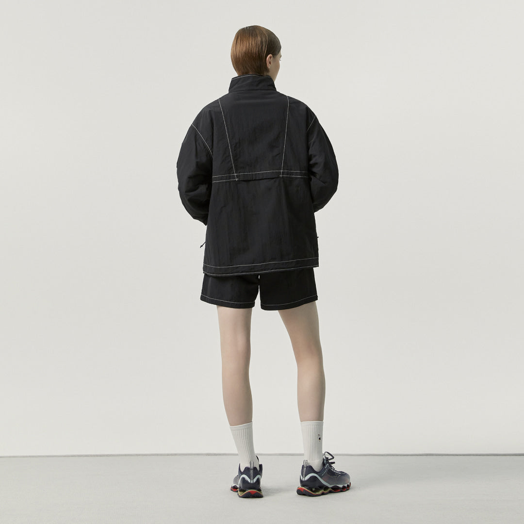 ゴールスタジオ リップストップ ロング スリーブ アノラック ブラック