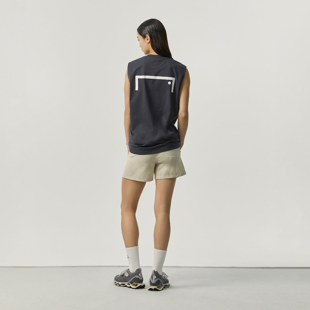 ゴールスタジオ エア ドライ ゴール スリーブレス チャコール