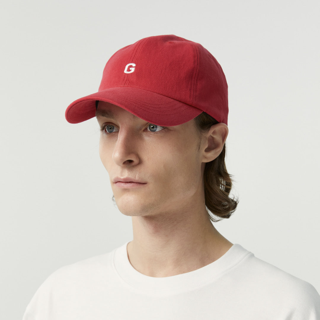 ゴールスタジオ スモール G ロゴ ボール キャップ レッド
