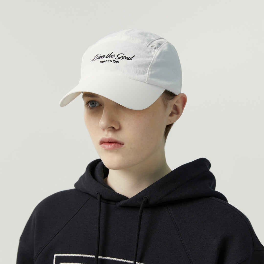 ゴールスタジオ エア スルー キャンプ キャップ ホワイト