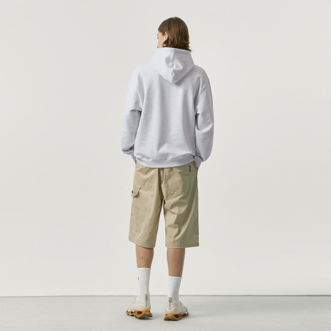 ゴールスタジオ スティッチド ビッグ ロゴ フーディー メランジ グレイ