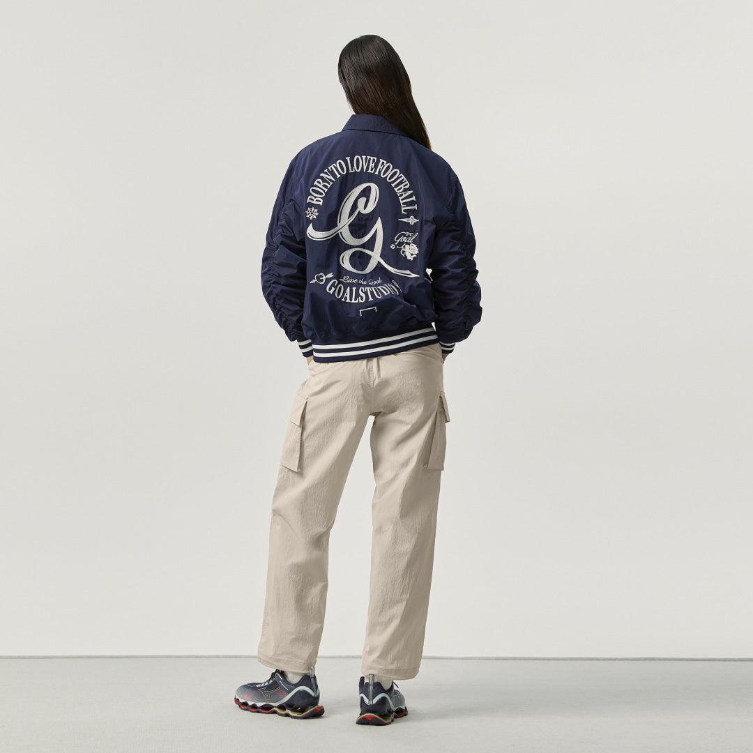 ゴールスタジオ エフシー ロゴ チーム ジャケット ネイビー