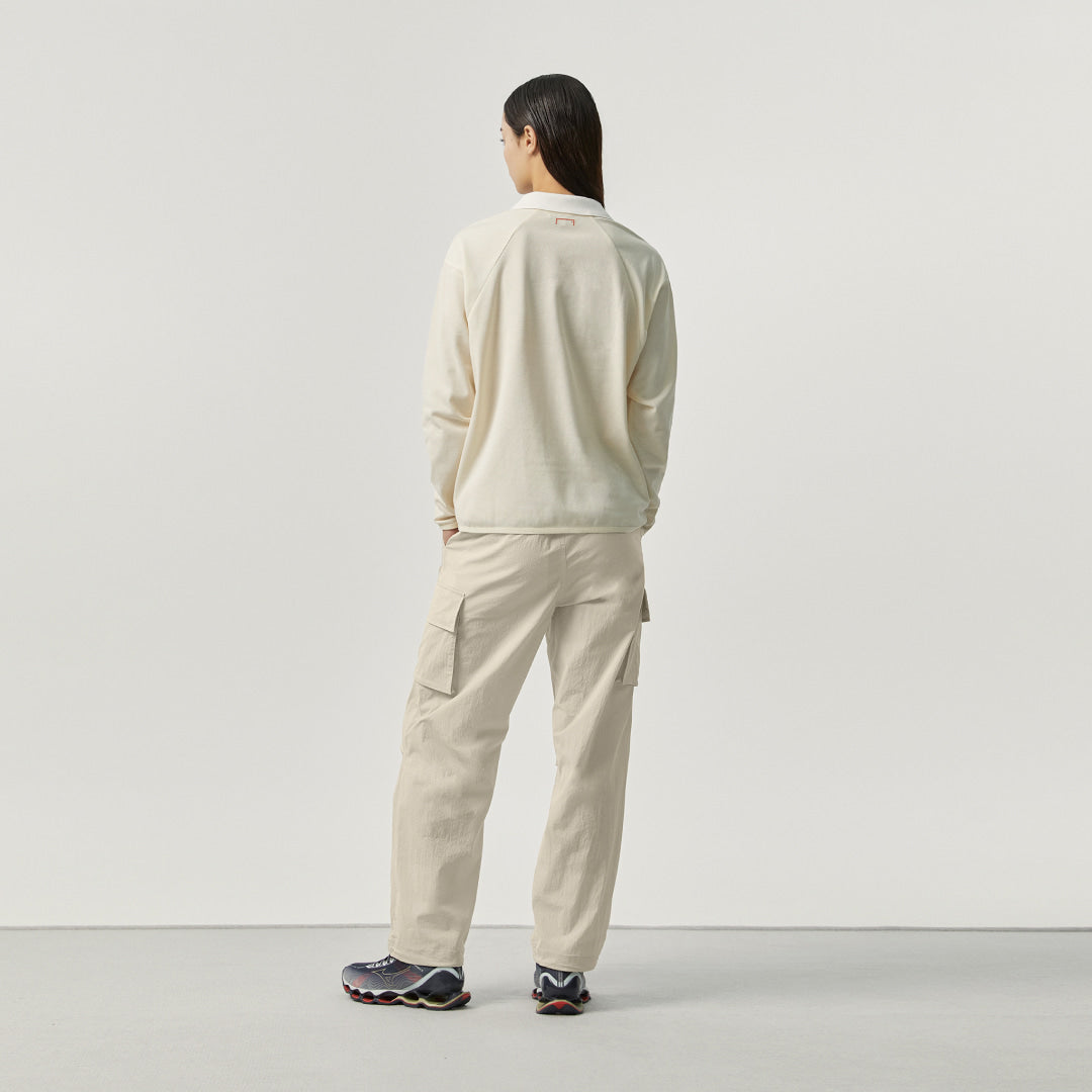 ゴールスタジオ エフシー ヴィンテージ ロング スリーブ ポロ シャツ アイボリー