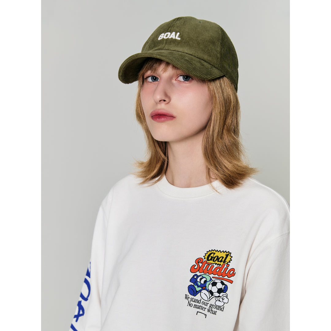 ゴールスタジオ エッセンシャル ゴール コーデュロイ キャップ オリーブ グリーン