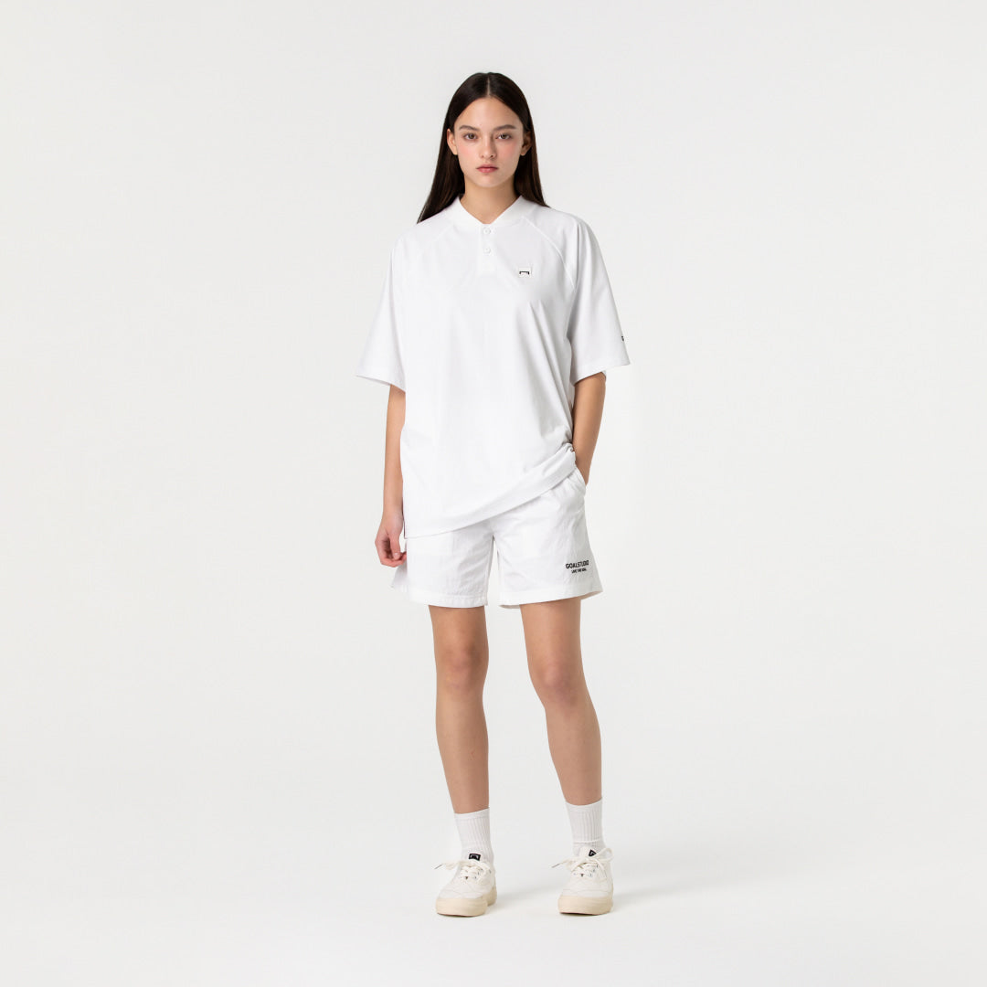 ゴールスタジオ エアドライ A-skin ヘンリーネック Tシャツ ホワイト
