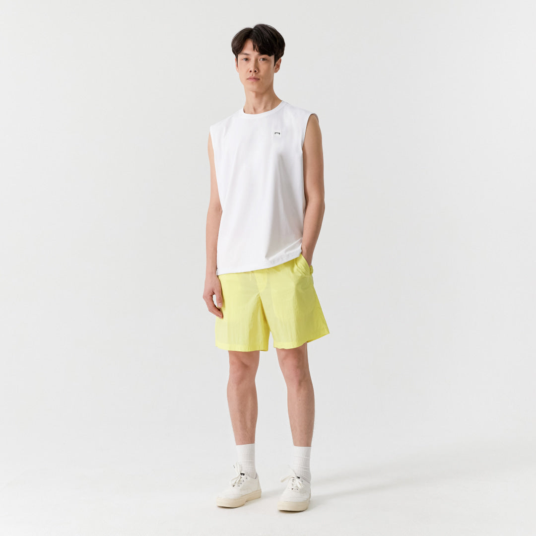 ゴールスタジオ エアドライ A-skin ビッグロゴ ノースリーブ Tシャツ ホワイト