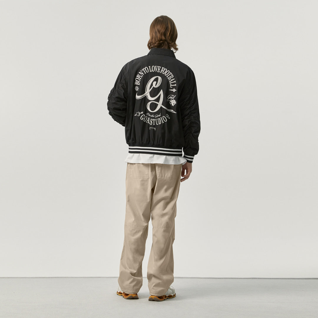 ゴールスタジオ エフシー ロゴ チーム ジャケット ブラック