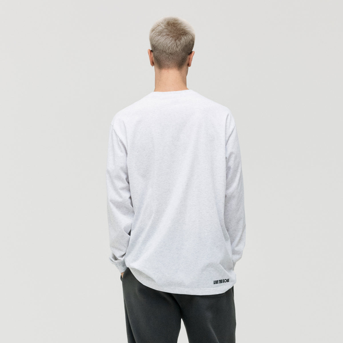ESSENTIAL LAYERED LONGSLEEVE TEE - MELANGE GREY
