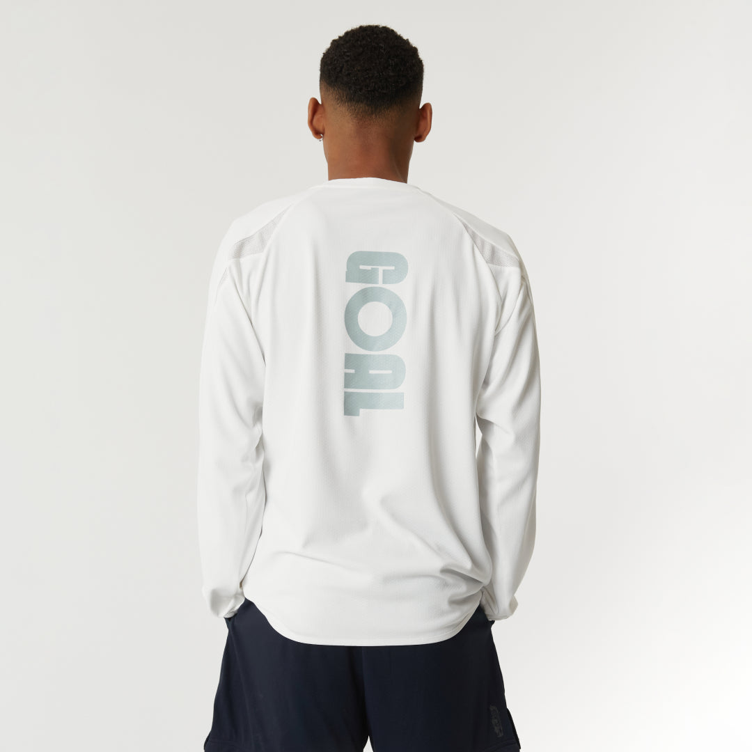 ゴールスタジオ メンズ ロング スリーブ クォーター ジップ アップ ホワイト