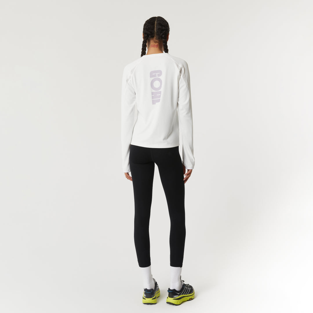 ゴールスタジオ ウィメンズ ロング スリーブ クォーター ジップ アップ ホワイト