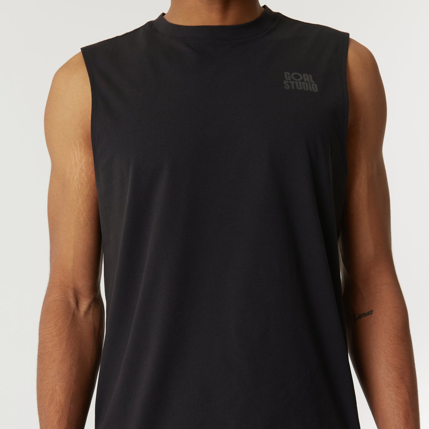 ゴールスタジオ メンズ エア ドライ スリーブレス ブラック