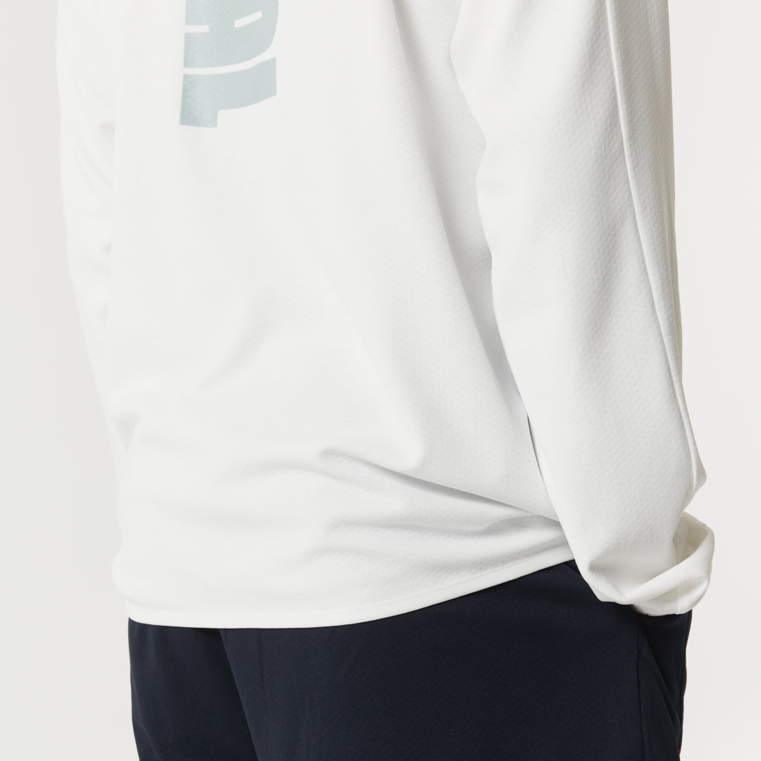 ゴールスタジオ メンズ ロング スリーブ クォーター ジップ アップ ホワイト