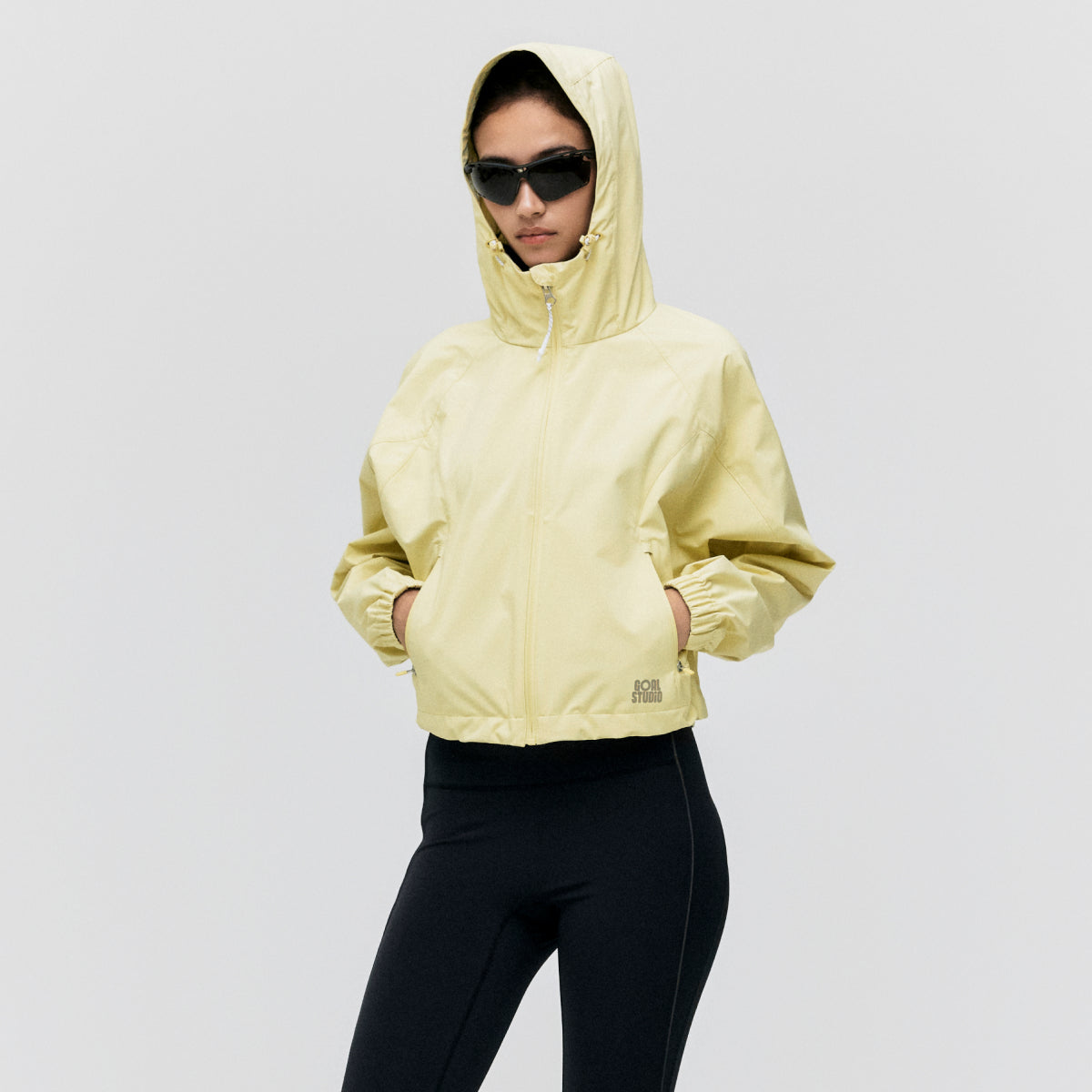 W'S 3LAYER CROPPED ACTIVE JACKET - LIGHT YELLOW