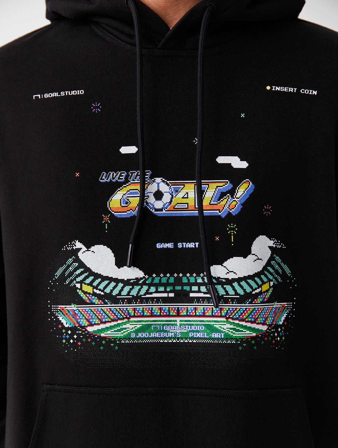 ゴールスタジオ CFC ピクセルアートワーク パーカー ブラック