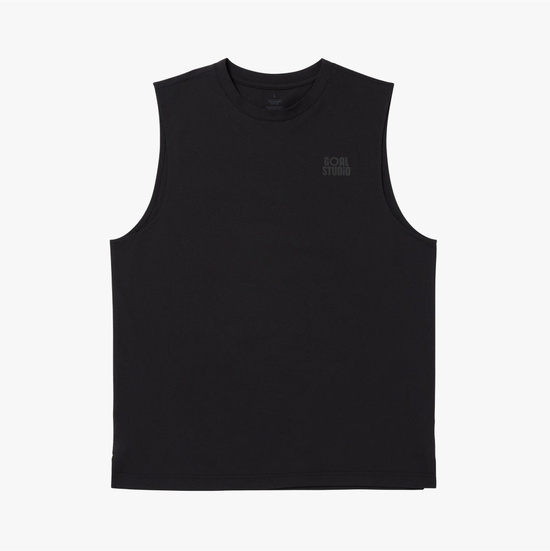 ゴールスタジオ メンズ エア ドライ スリーブレス ブラック