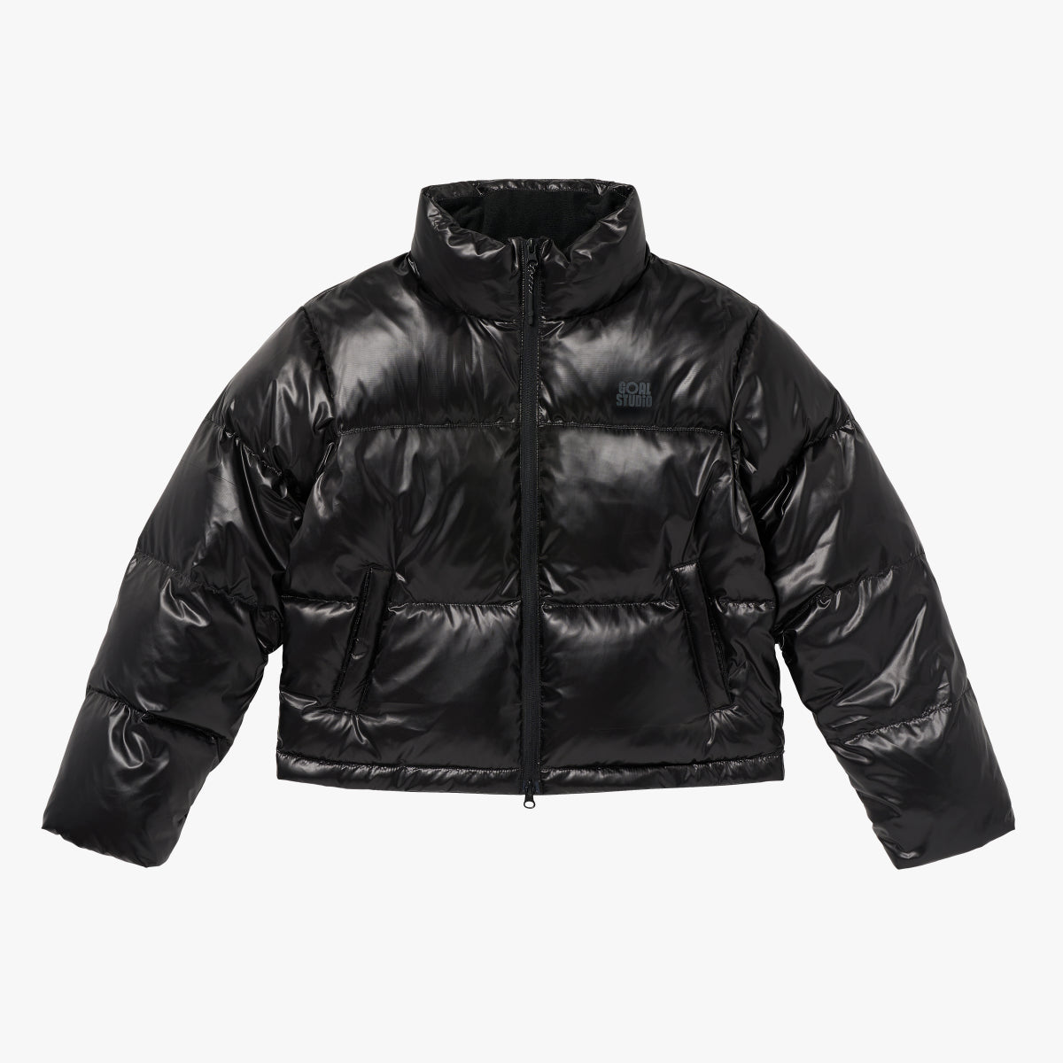 W'S CROPPED PUFFER DOWN JACKET - BLACK – GOALSTUDIO