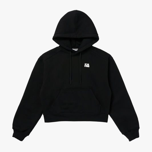 W'S ESSENTIAL BRUSHED HOODIE - BLACK