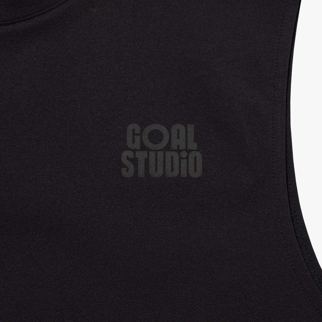 ゴールスタジオ メンズ エア ドライ スリーブレス ブラック