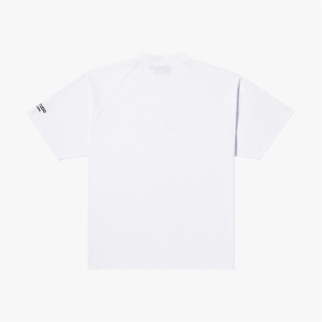 ゴールスタジオ エアドライ A-skin ヘンリーネック Tシャツ ホワイト