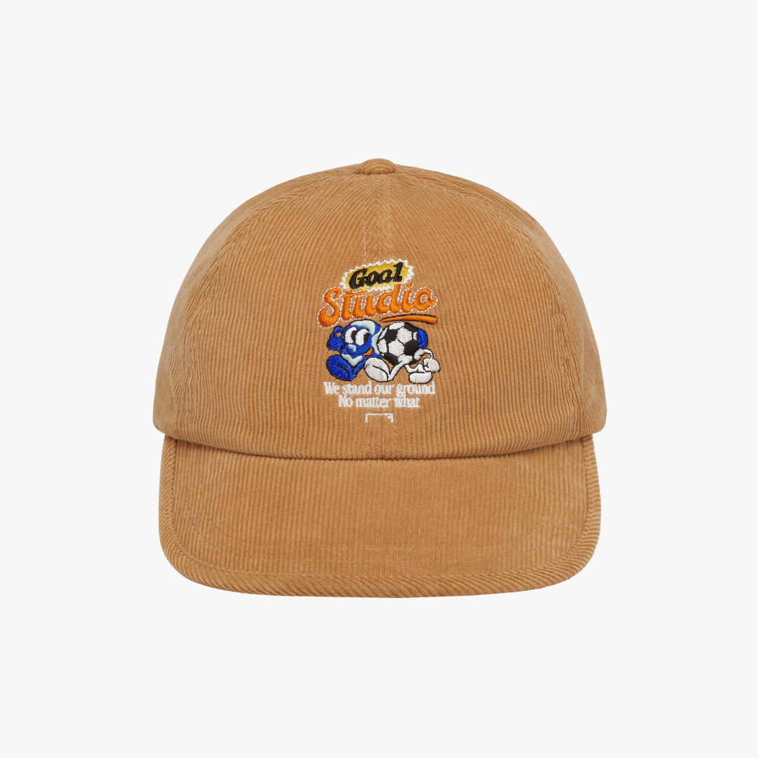 ゴールスタジオ グラフィティ コーデュロイ ダックビル キャップ キャメル
