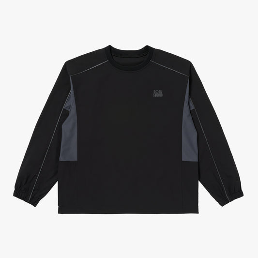 ESSENTIAL STRETCH WIND PULLOVER - BLACK