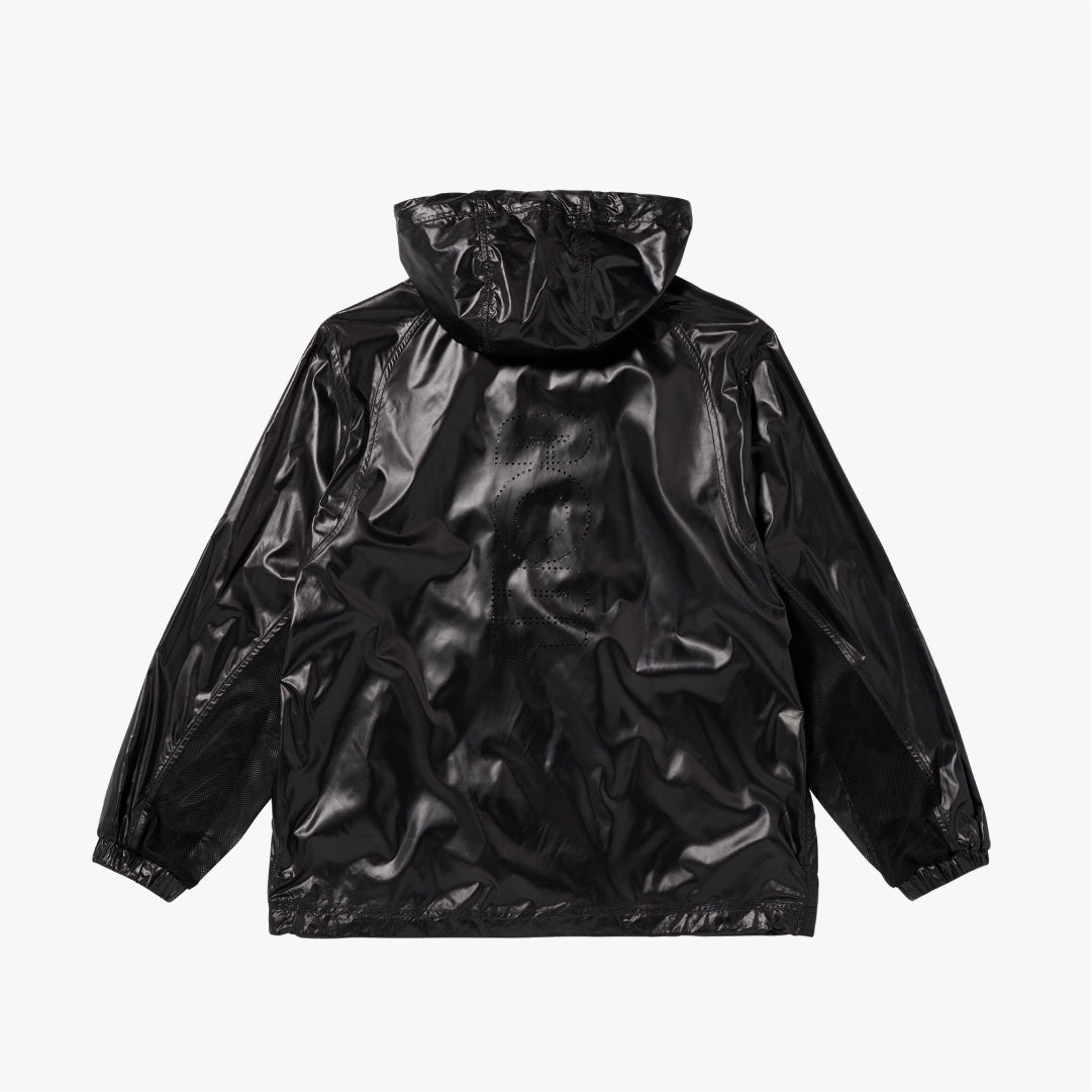 ゴールスタジオ グロッシー フーデッド ライトウェイト ジャケット ブラック