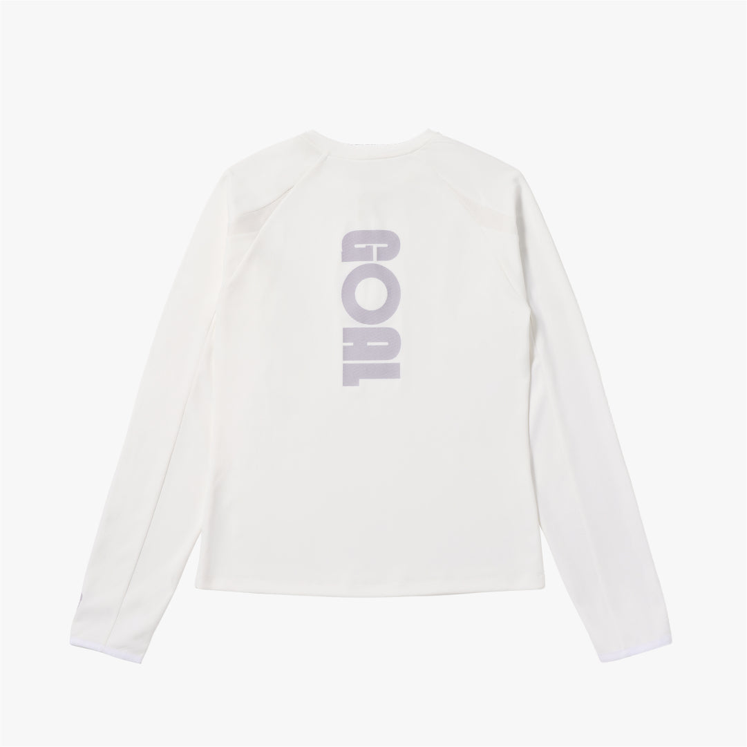 ゴールスタジオ ウィメンズ ロング スリーブ クォーター ジップ アップ ホワイト