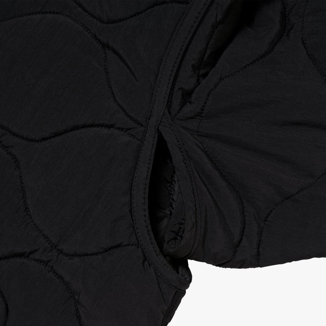 ゴールスタジオ エンブロイダリー キルト パディング カーディガン ブラック