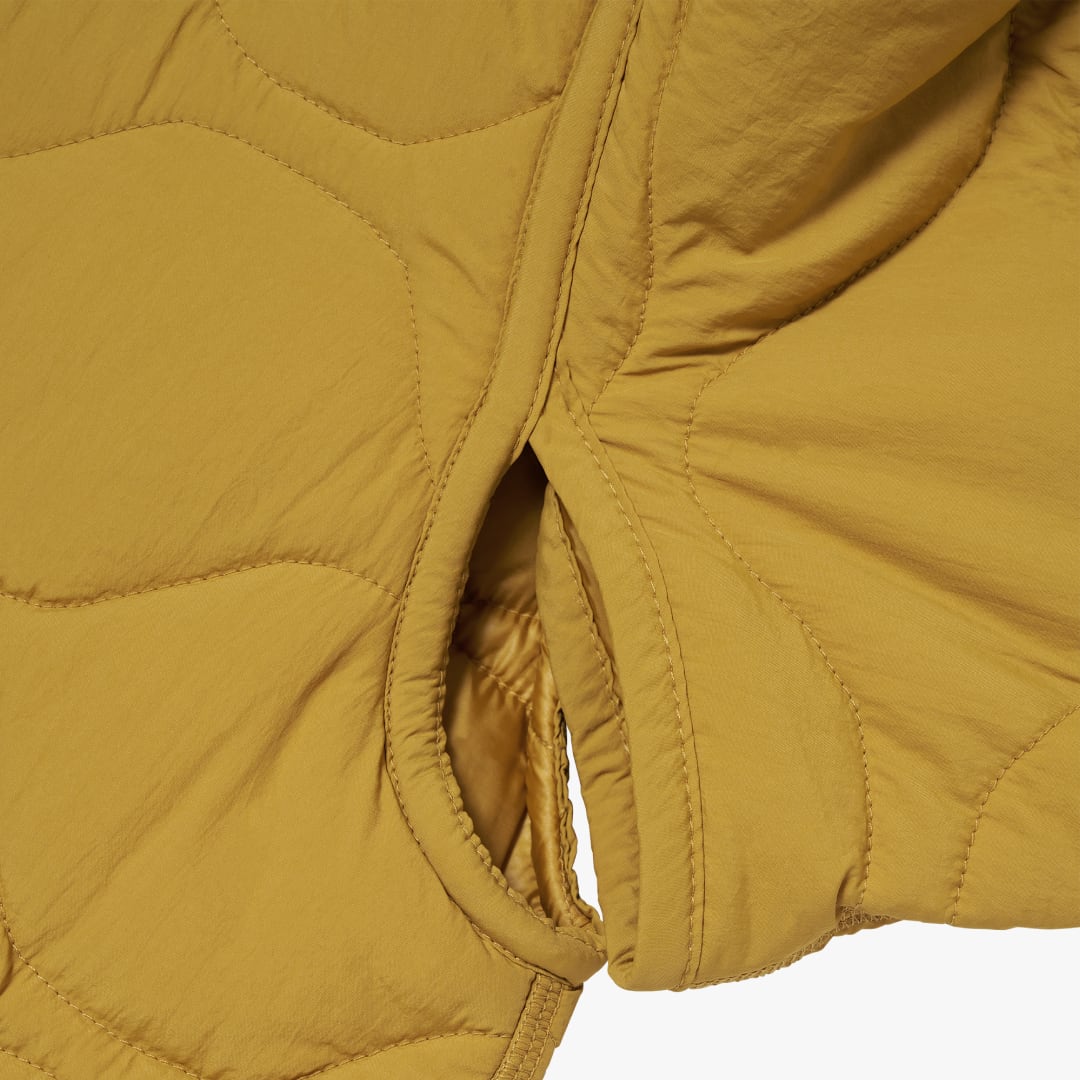 ゴールスタジオ エンブロイダリー キルト パディング カーディガン キャメル