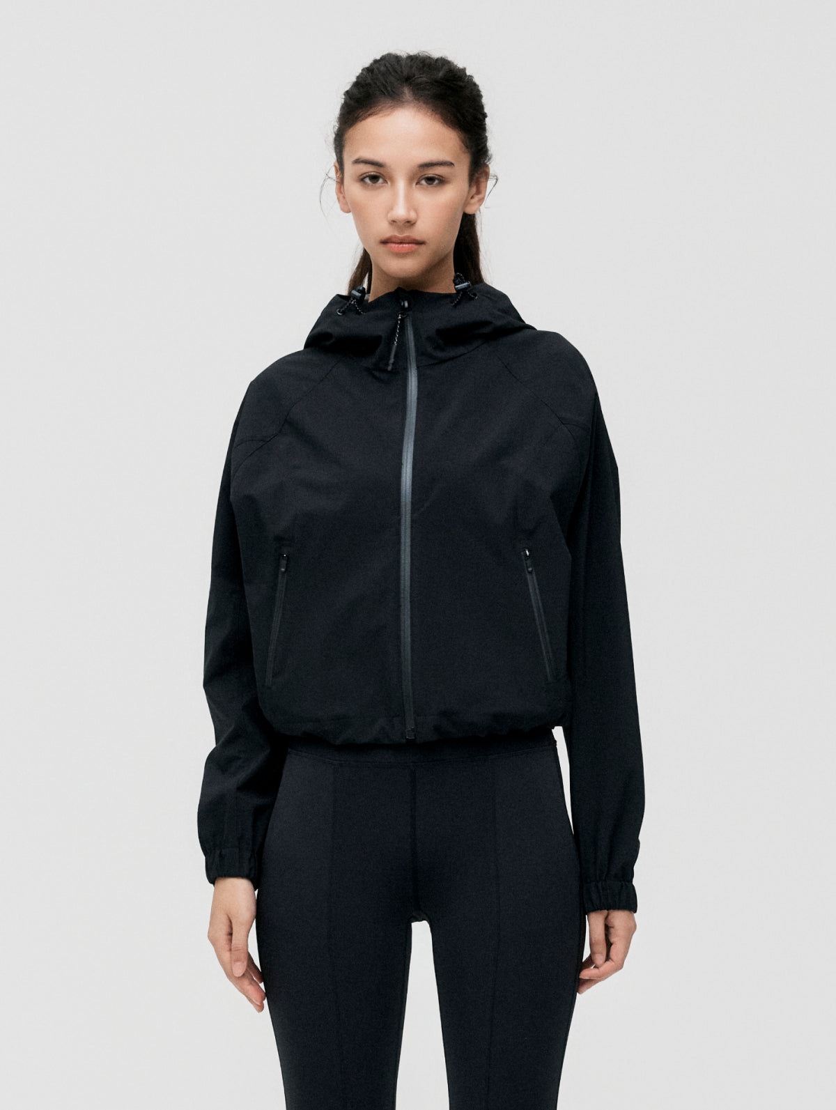 W'S 3LAYER CROPPED ACTIVE JACKET - BLACK