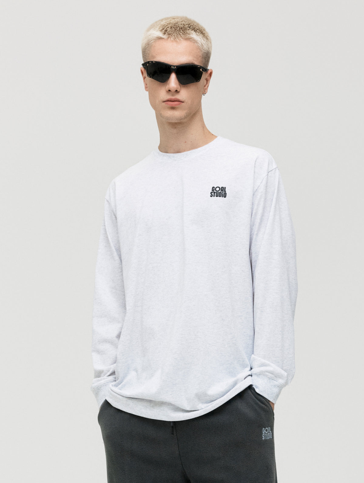ESSENTIAL LAYERED LONGSLEEVE TEE - MELANGE GREY