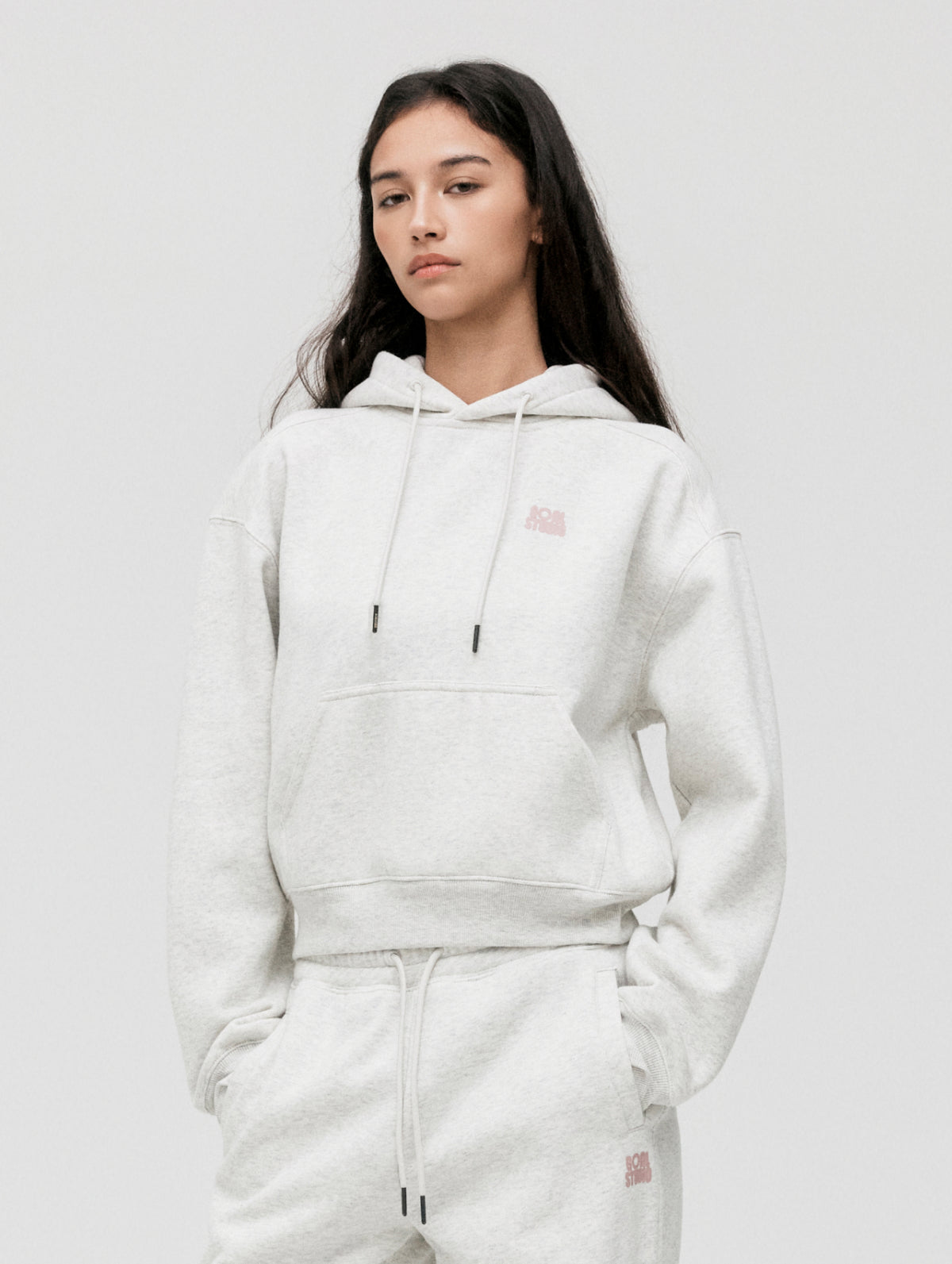 W'S ESSENTIAL BRUSHED HOODIE - OATMEAL