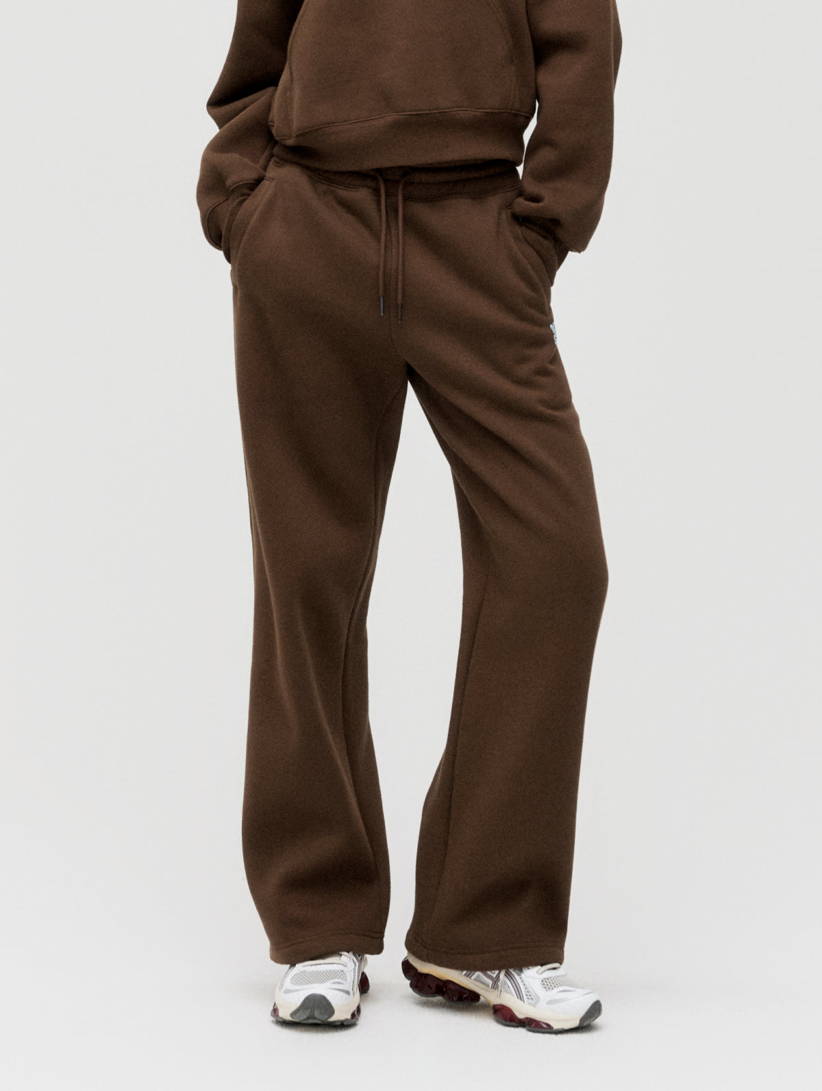 W'S ESSENTIAL BRUSHED PANTS - DARK BROWN