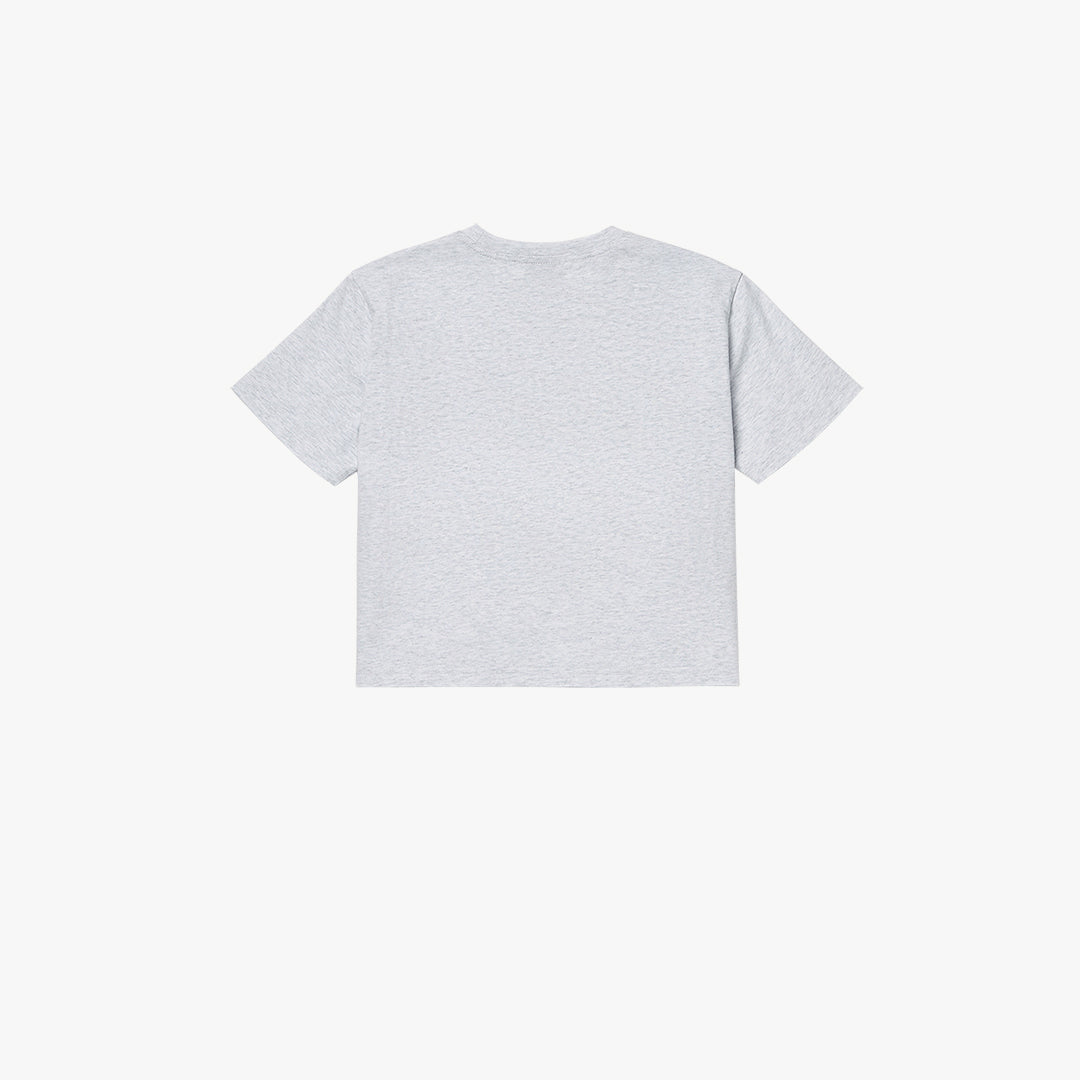 ゴールスタジオ シグネイチャー ウィメンズ クロップド Tシャツ メランジ グレー