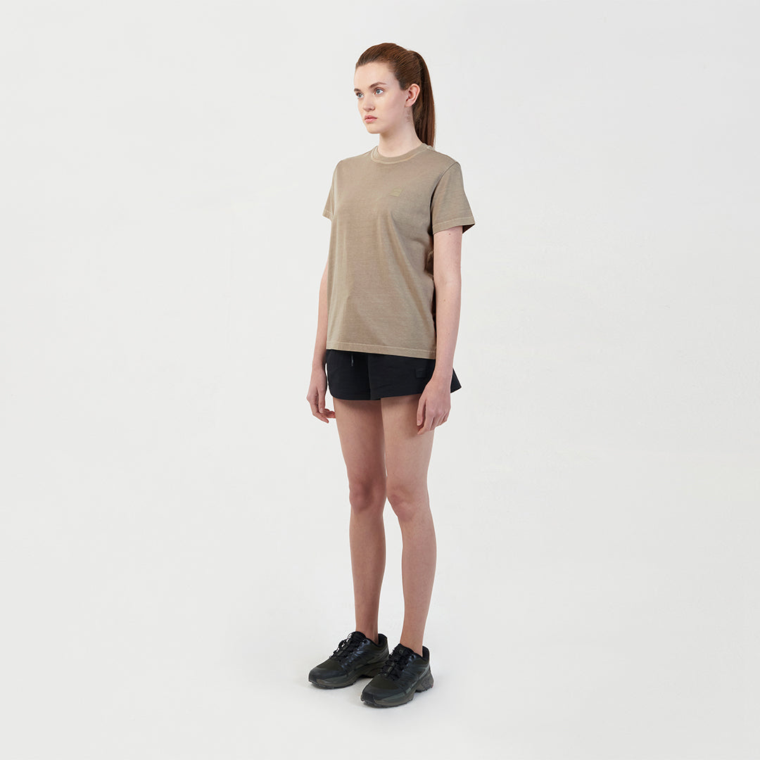 ゴールスタジオ シグネイチャー ウィメンズ ピグメント ダイ Tシャツ ベージュ