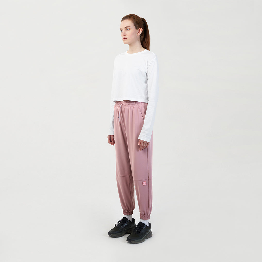ゴールスタジオ シグネイチャー ウィメンズ クロップド ロングスリーブ Tシャツ ホワイト