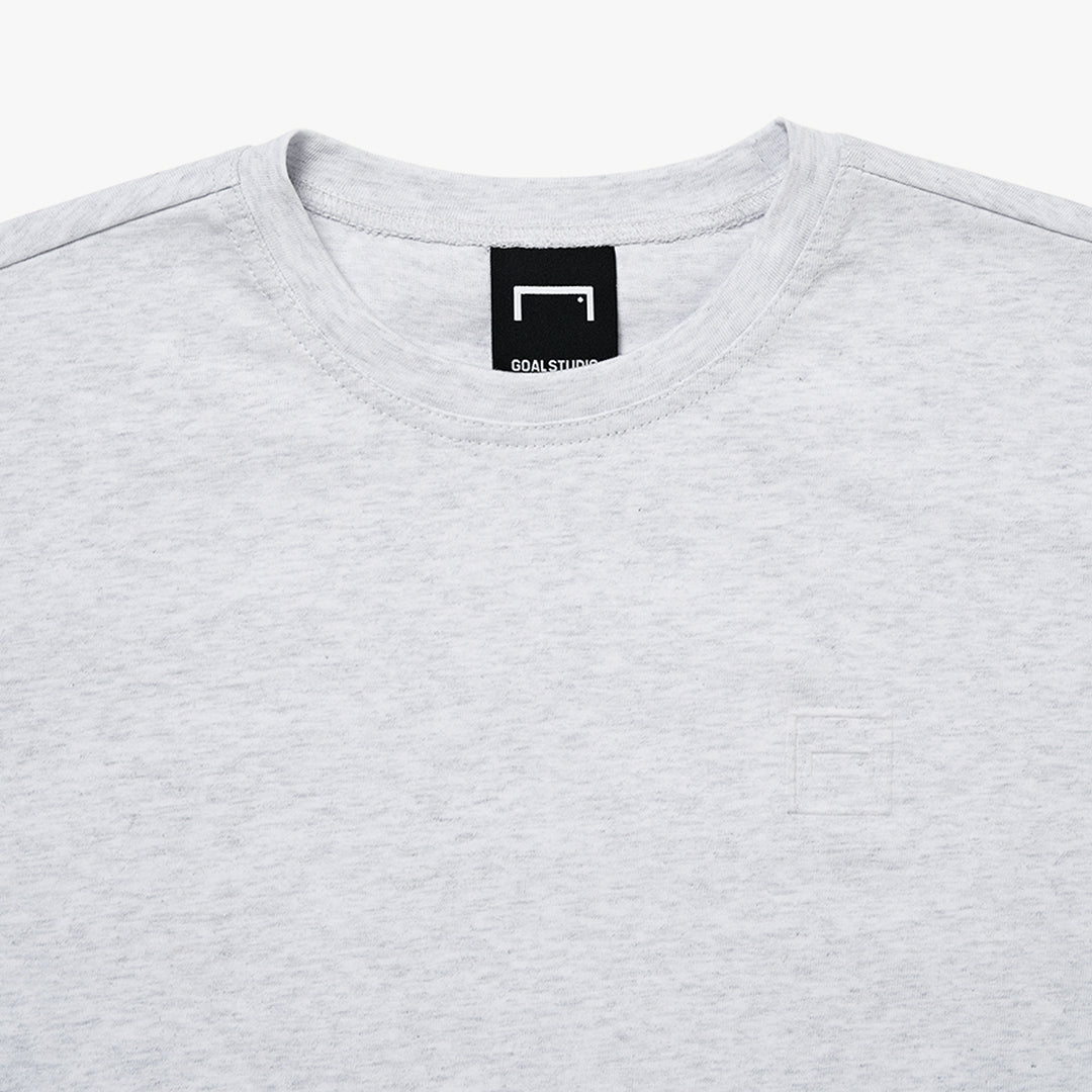 ゴールスタジオ シグネイチャー ウィメンズ クロップド Tシャツ メランジ グレー