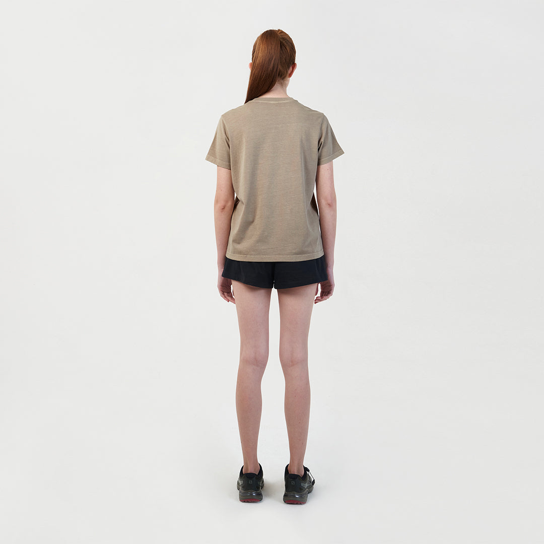 ゴールスタジオ シグネイチャー ウィメンズ ピグメント ダイ Tシャツ ベージュ