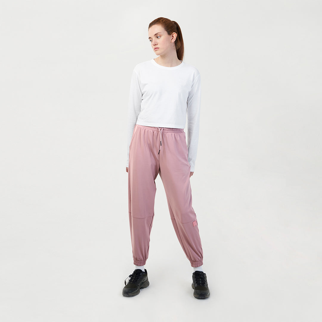 ゴールスタジオ シグネイチャー ウィメンズ クロップド ロングスリーブ Tシャツ ホワイト