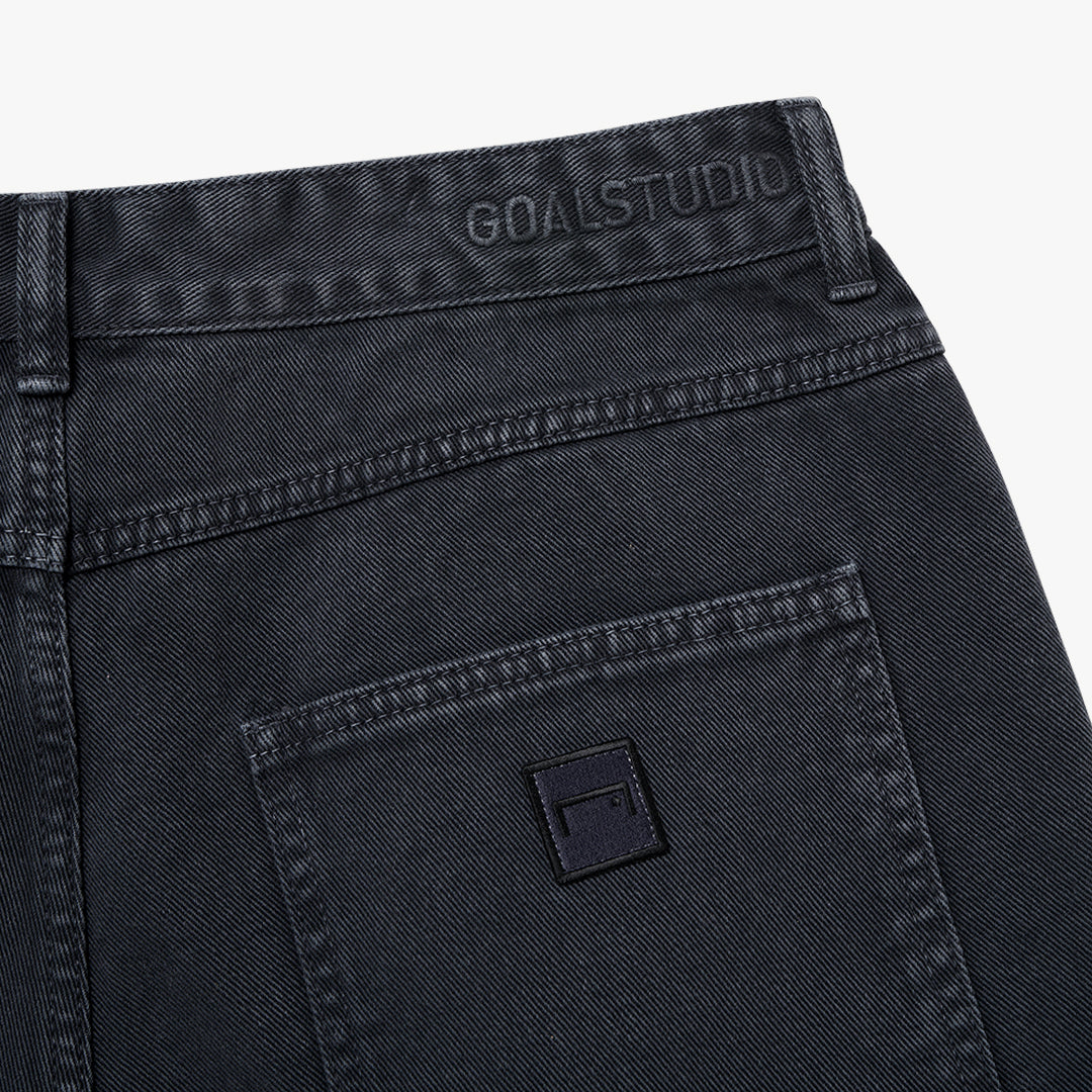 ゴールスタジオ ガーメントダイ ツイル バミューダーパンツ ショーツ チャコール グレー